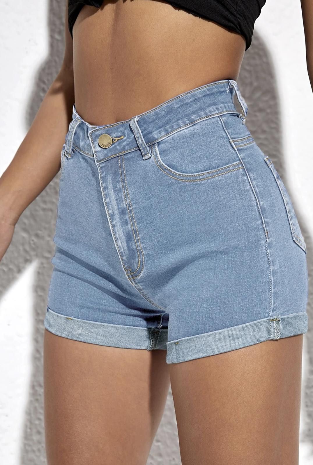 Other SHEIN Denim Shorts in Blue (SMALL) Size 28" / US 6 / IT 42 - 3 Thumbnail