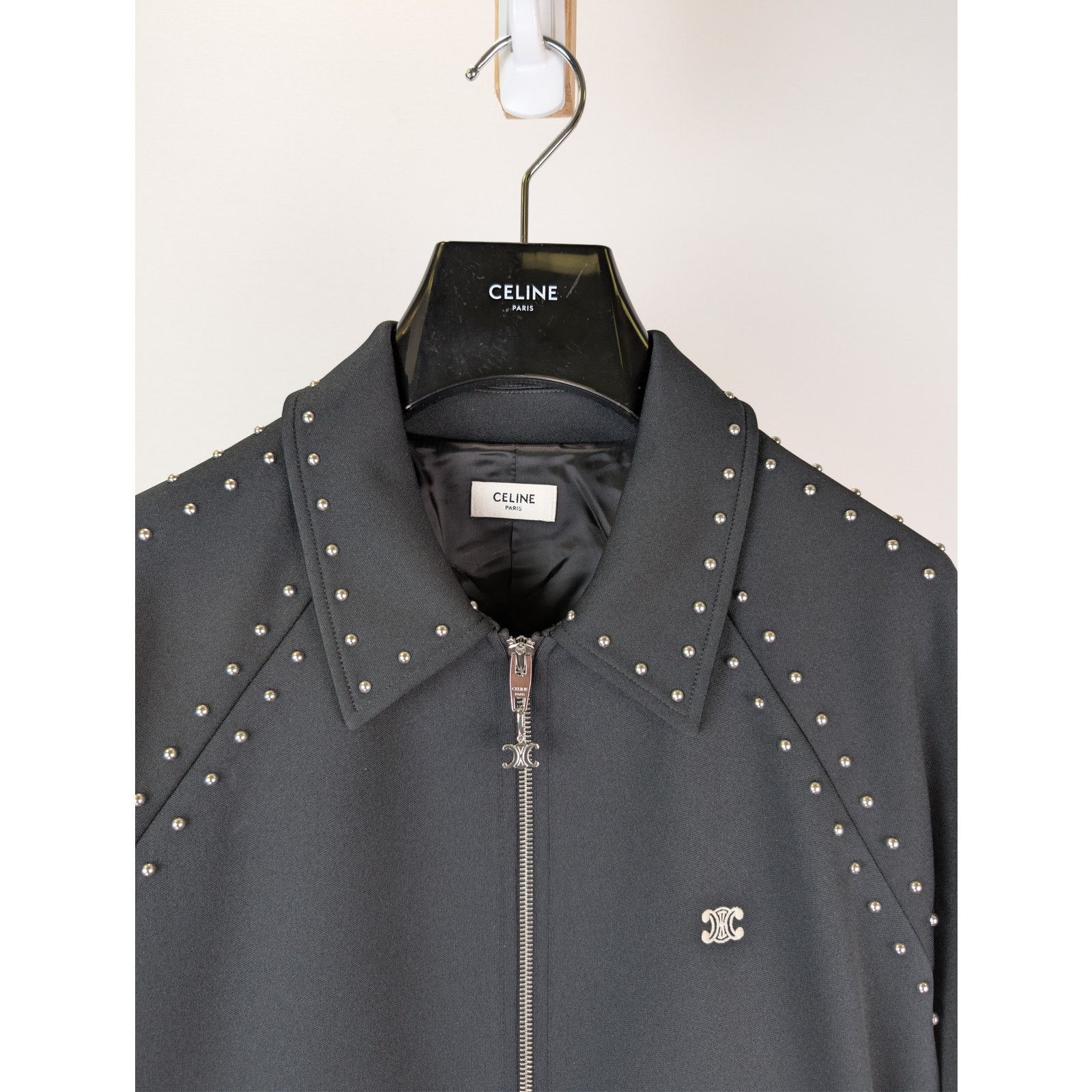 Celine o1rshd1 Relaxed Studded Jacket in Black Size US XL / EU 56 / 4 - 6 Thumbnail
