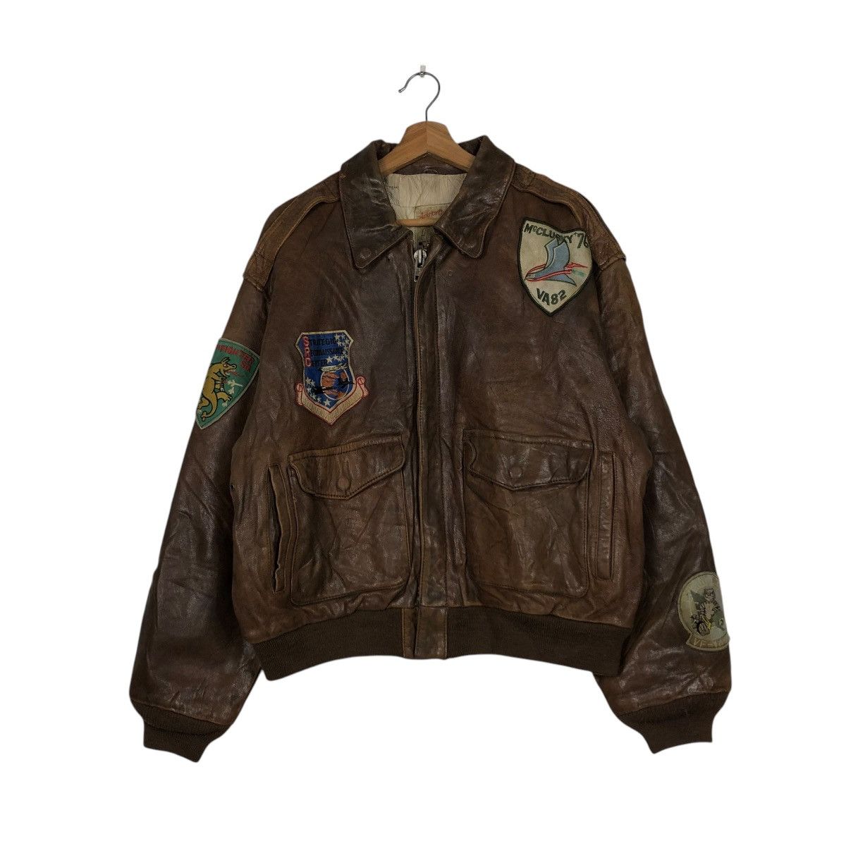 Avirex 🔥VINTAGE AVIREX GENUINE LEATHER JACKET AMERICAN CLASSIC USA Size US M / EU 48-50 / 2 - 4 Thumbnail