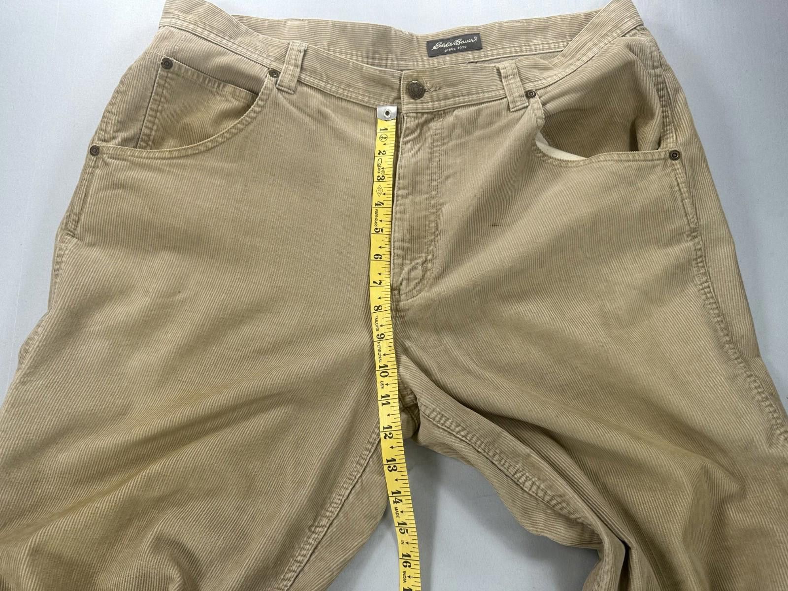 Eddie Bauer Eddie Bauer Men's 38/32 Brown Thin Corduroy Chinos Size US 38 / EU 54 - 4 Thumbnail