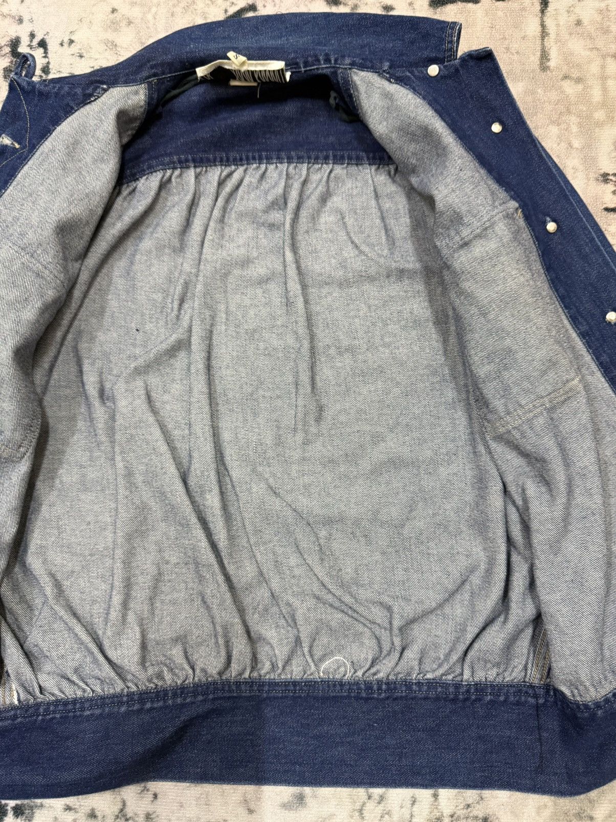 Japanese Brand × Norma Kamali × Vintage Norma Kamali Denim Bomber Jacket Size S / US 4 / IT 40 - 8 Thumbnail