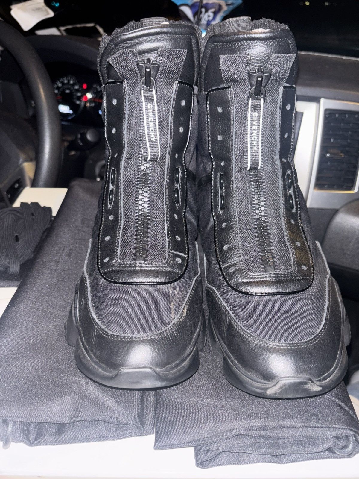 Givenchy Givenchy — JAW high sneakers in nylon and leather Size US 9.5 / EU 42-43 - 22 Thumbnail