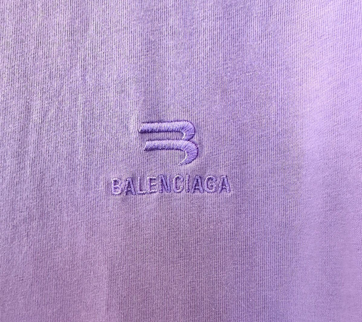 Balenciaga Balenciaga Unisex Logo T-Shirt Purple Size M Size US M / EU 48-50 / 2 - 3 Thumbnail