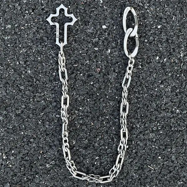 Jewelry Silver Chain Cross Men's Accessory, Gothic Style Size ONE SIZE - 2 Thumbnail