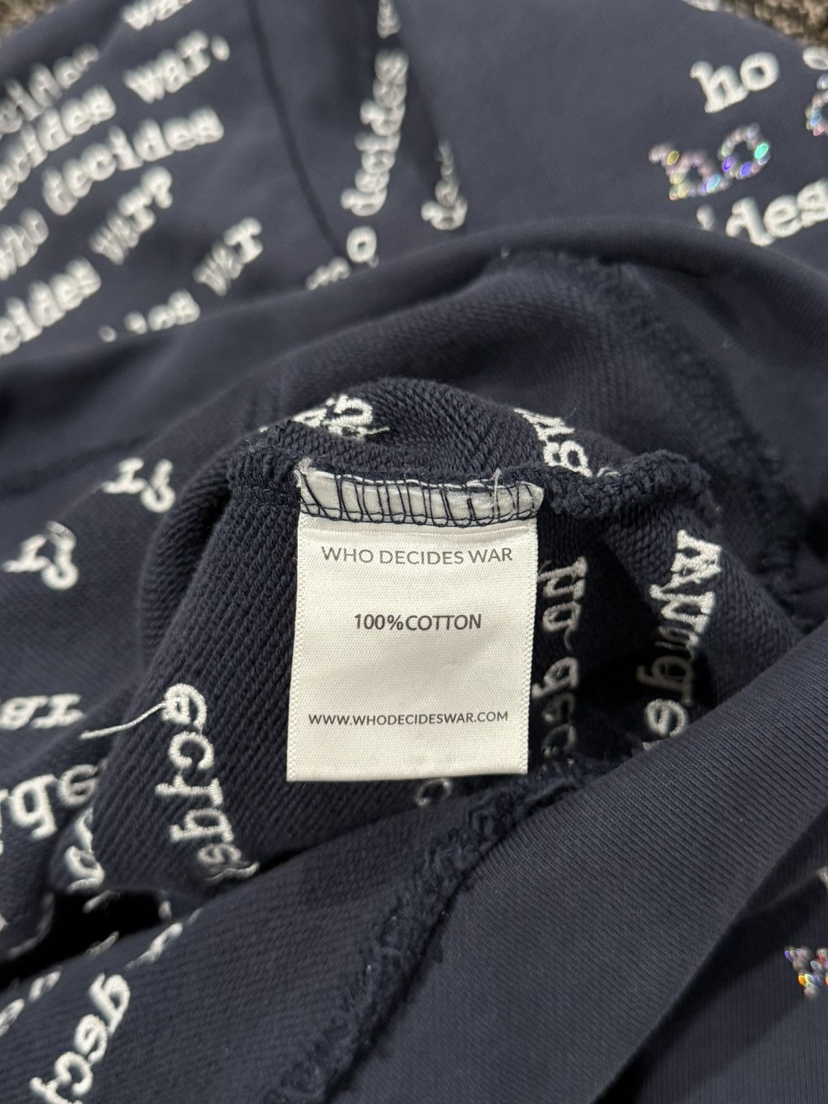 Who Decides War Who Decides War WDW Flared Scripture Dark Blue Hoodie Size US L / EU 52-54 / 3 - 18 Thumbnail