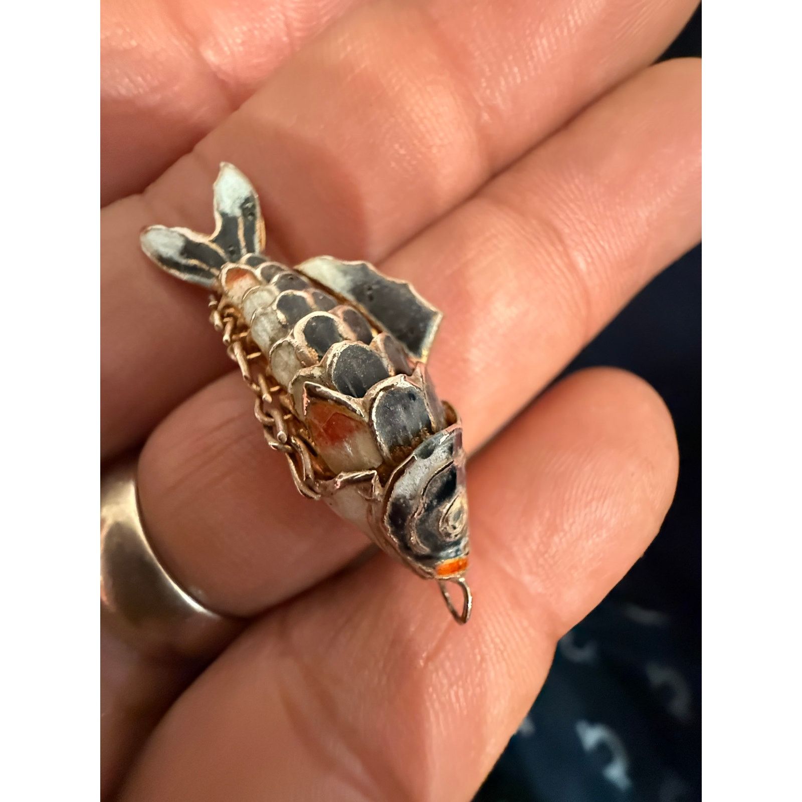 Other Vintage Articulating Fish Pendant Charm Size ONE SIZE - 3 Thumbnail