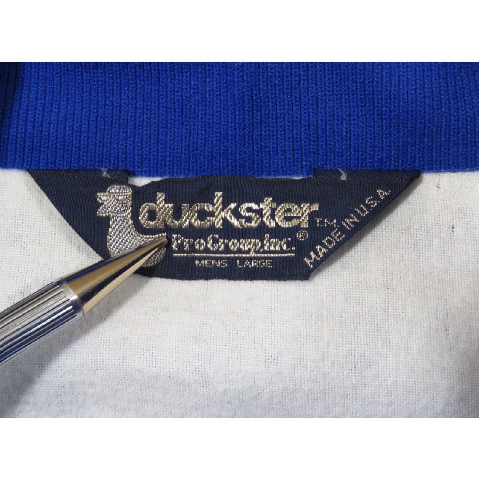 Vintage VINTAGE Duckster Windbreaker Jacket Mens XL Blue Full Pockets Zip Front 80s 90s USA Golf Walking Casual Travel Workwear Lightweight Nylon Lining Size US XL / EU 56 / 4 - 6 Thumbnail