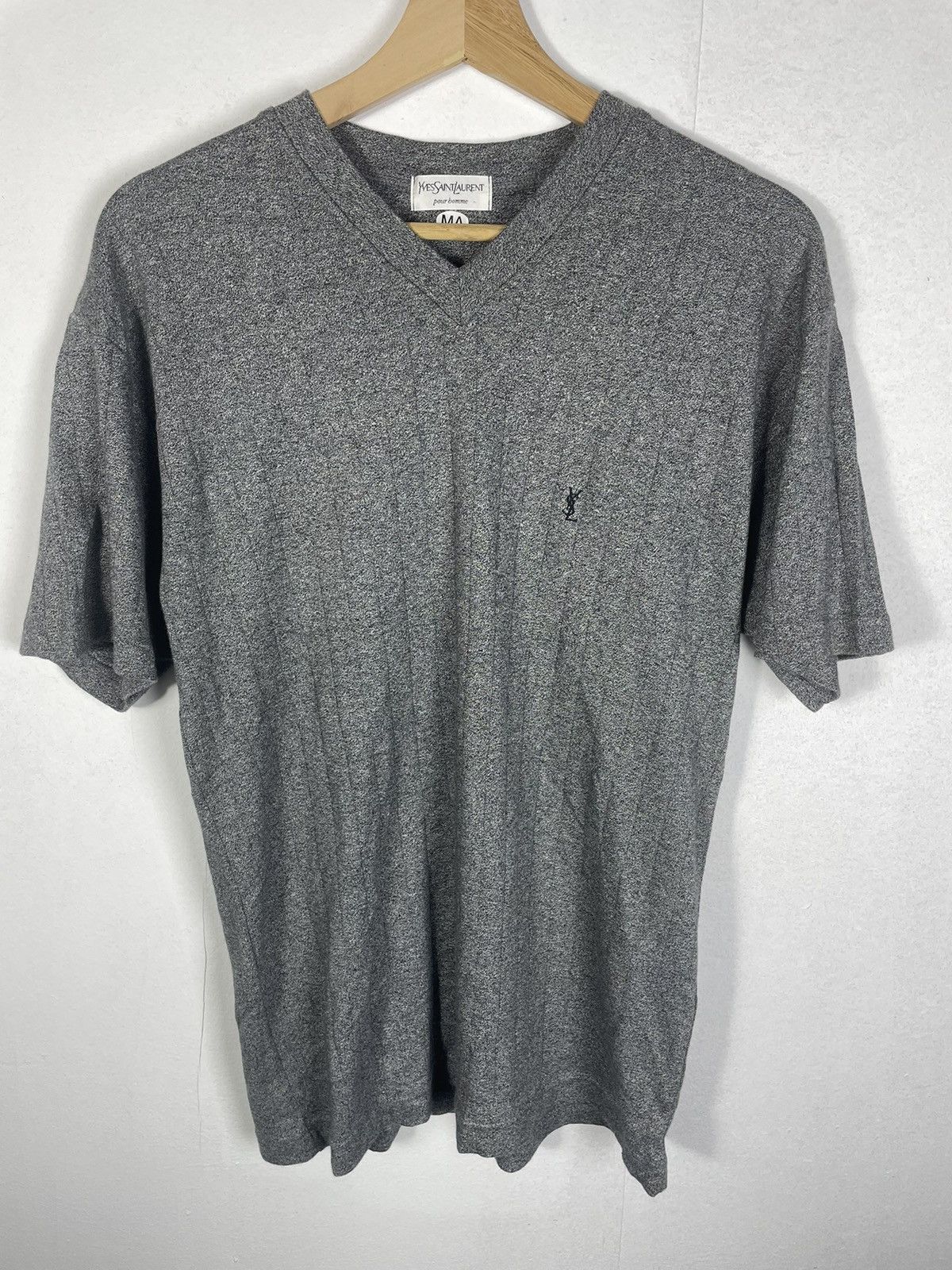 Yves Saint Laurent Vintage Yves Saint Laurent V neck Shirt Size US M / EU 48-50 / 2 - 1 Thumbnail