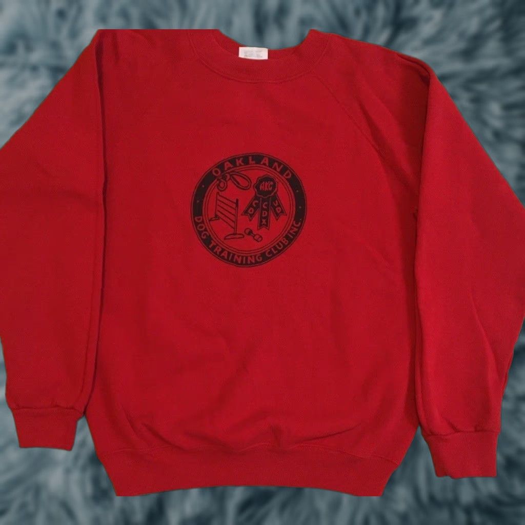 Vintage VINTAGE Oakland Dog Training Club Faded Sweatshirt XS Red 80s 90s Pullover Hoodie Men Cats Pets California USA San Francisco Retro Fox Size US XS / EU 42 / 0 - 1 Thumbnail