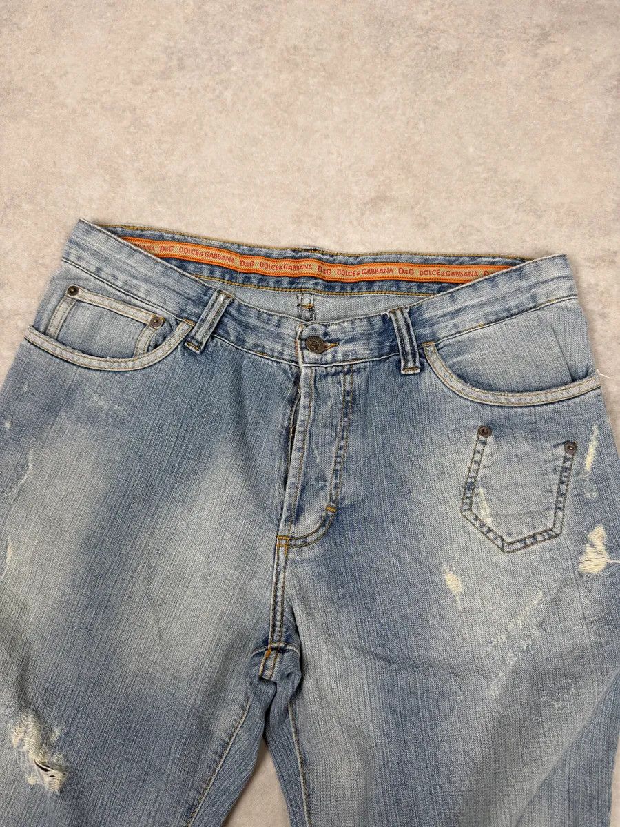 Dolce & Gabbana SS2006 Dolce & Gabbana Blue Distressed Contemporary Denim Jeans Size US 32 / EU 48 - 11 Thumbnail