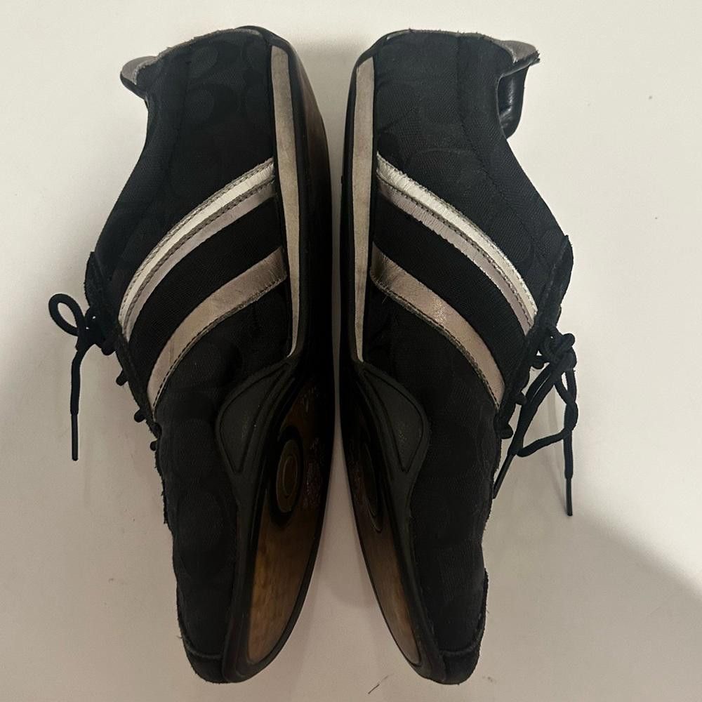 Coach Coach Jayme Sneaker Signature Black Canvas Silver Leather 10 Size US 10 / IT 40 - 8 Thumbnail