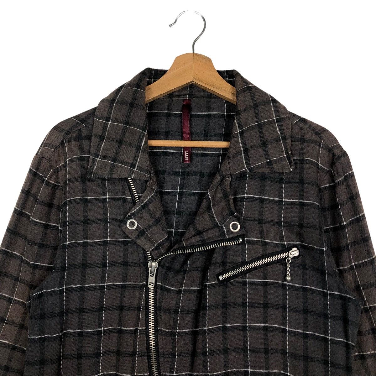 Hysteric Glamour 🔥Double Breast Biker Jacket Tartan Design Japan Made Sadri Size US L / EU 52-54 / 3 - 3 Thumbnail
