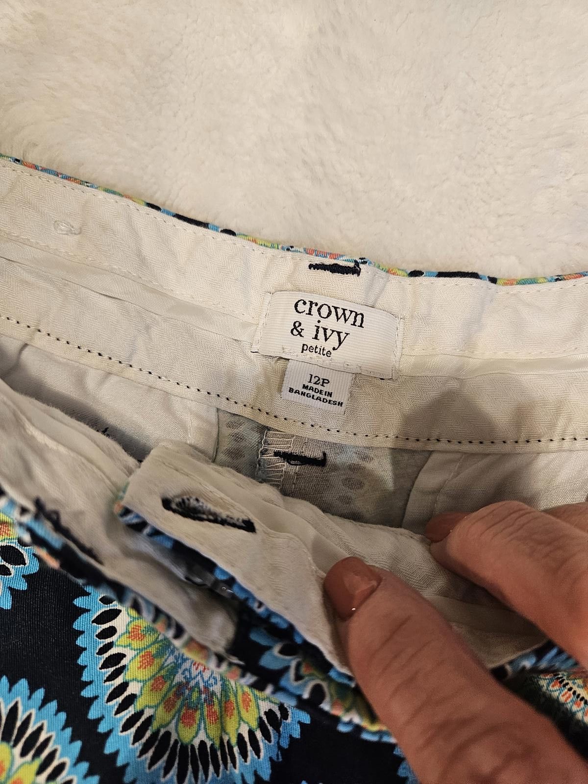 Designer Crown & Ivy Printed Shorts - Vibrant Pattern Size 34" / US 12 / IT 48 - 4 Thumbnail