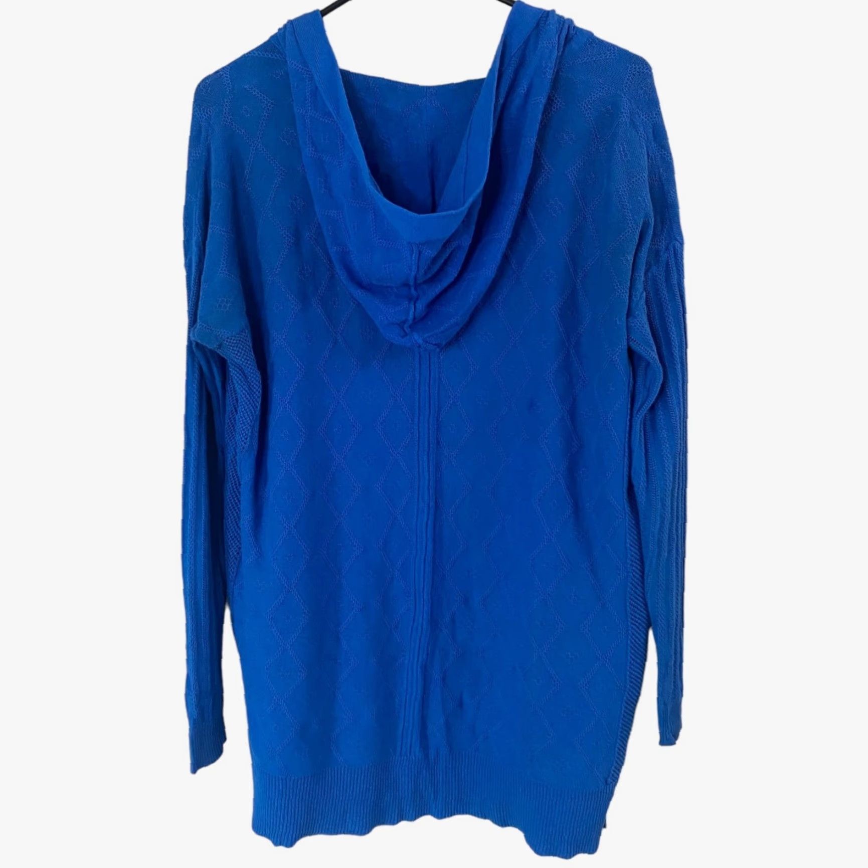 Arrow Sparrow Cardigan Sweater Open Front Drape Linen Blue Women Small Size S / US 4 / IT 40 - 3 Thumbnail
