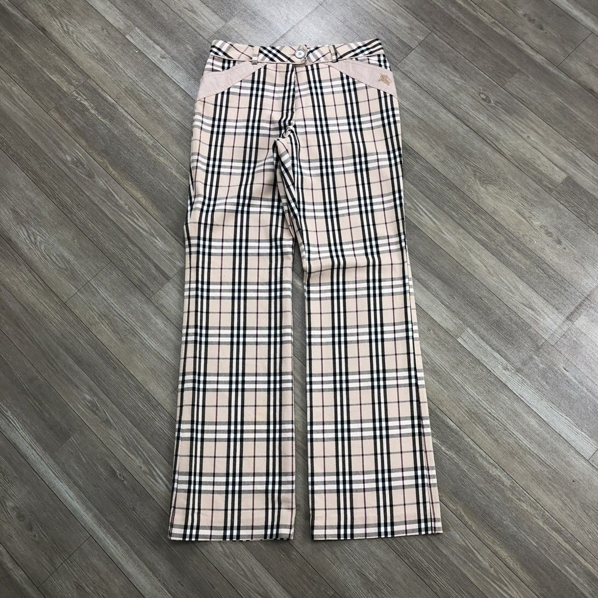 Burberry Vintage Burberry London Blue Label Nova Check Flated Pants Size US 27 - 1 Thumbnail