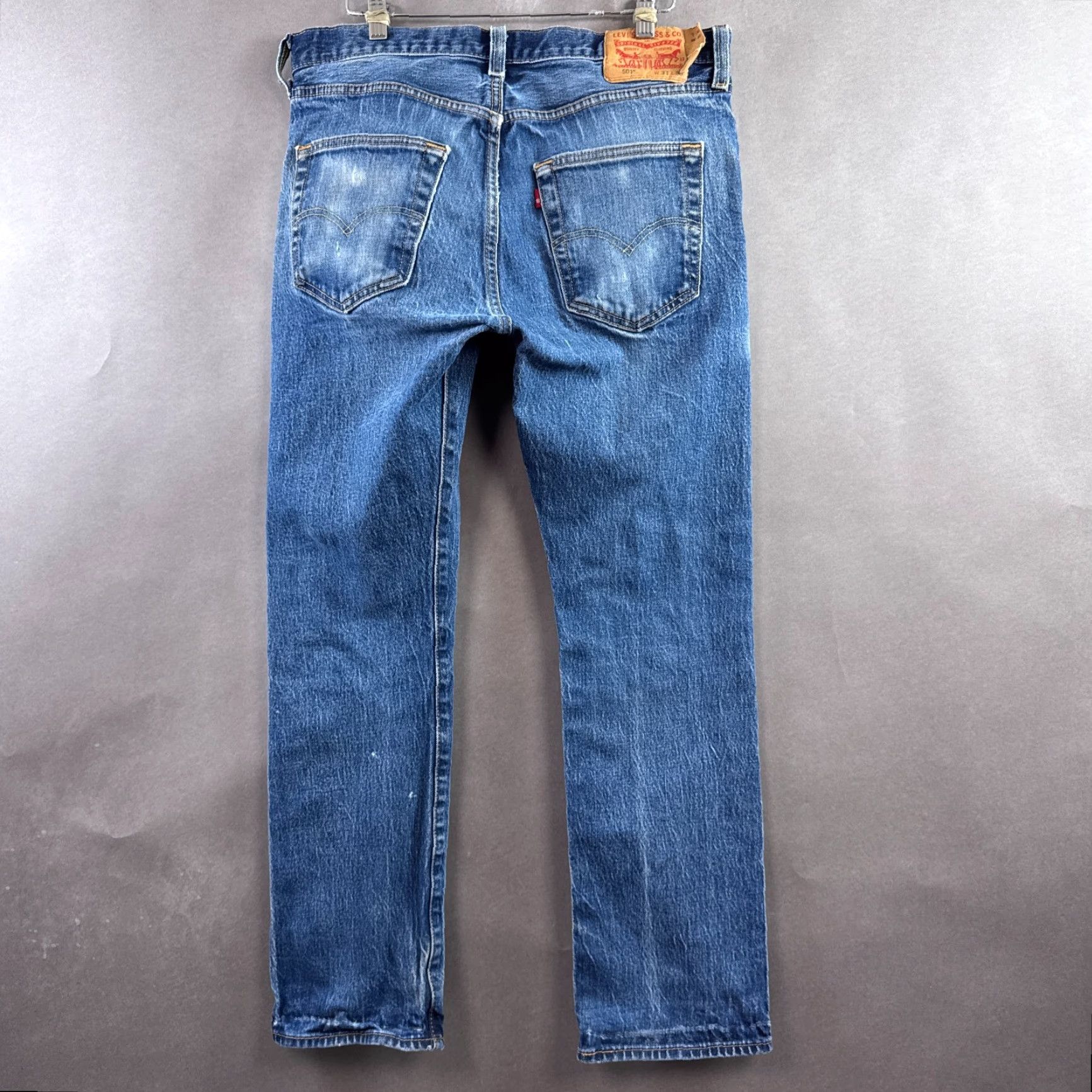Levi's Levi's 501 Jeans Mens 33x30 Blue Pants Button Fly Work Denim Straight Regular Size US 33 - 4 Thumbnail