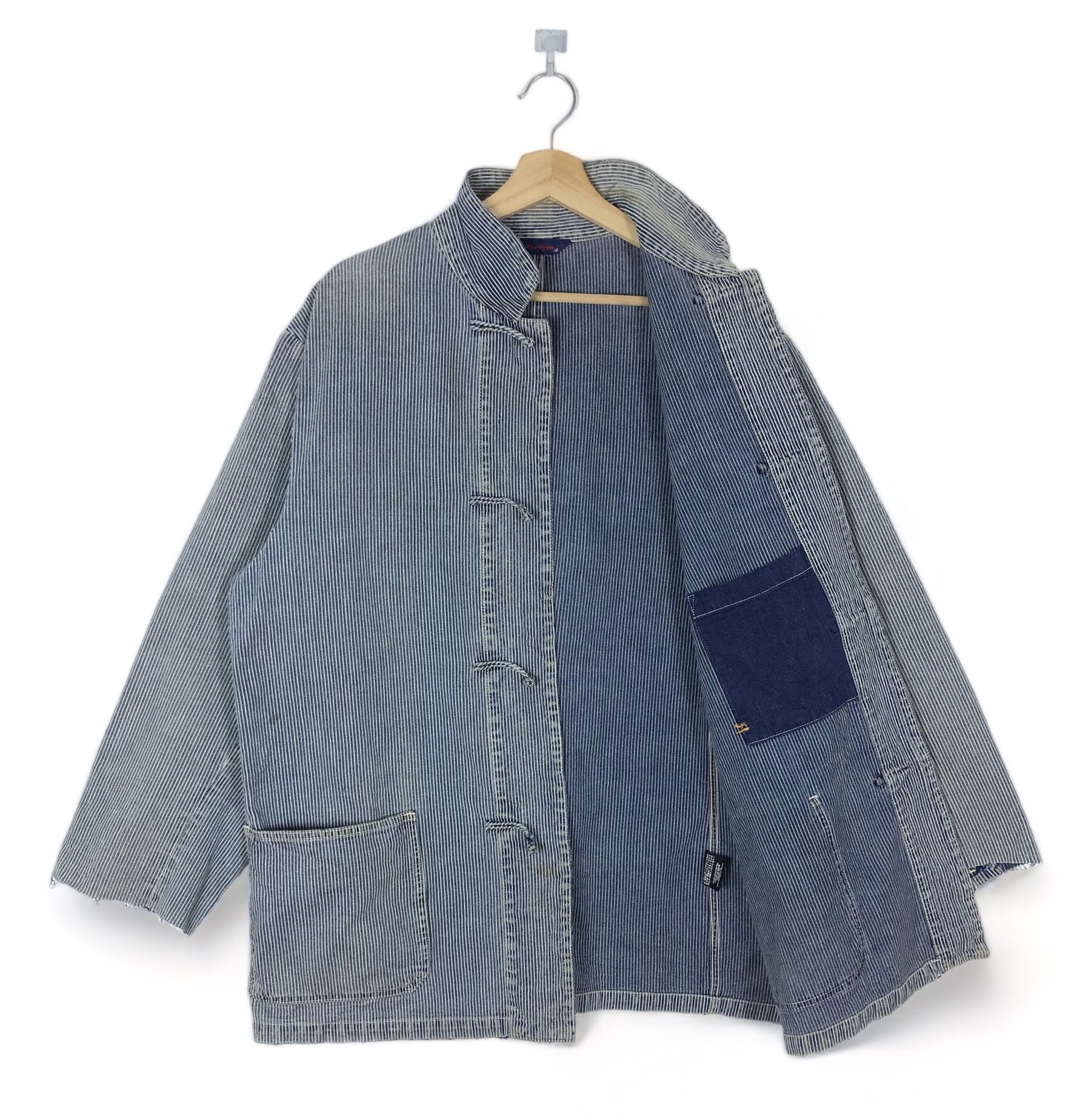 45rpm × Indigo × Vintage RARE🔥VINTAGE R BY 45RPM INDIGO HICKORY MANDARIN CHOREJACKET Size US L / EU 52-54 / 3 - 1 Thumbnail