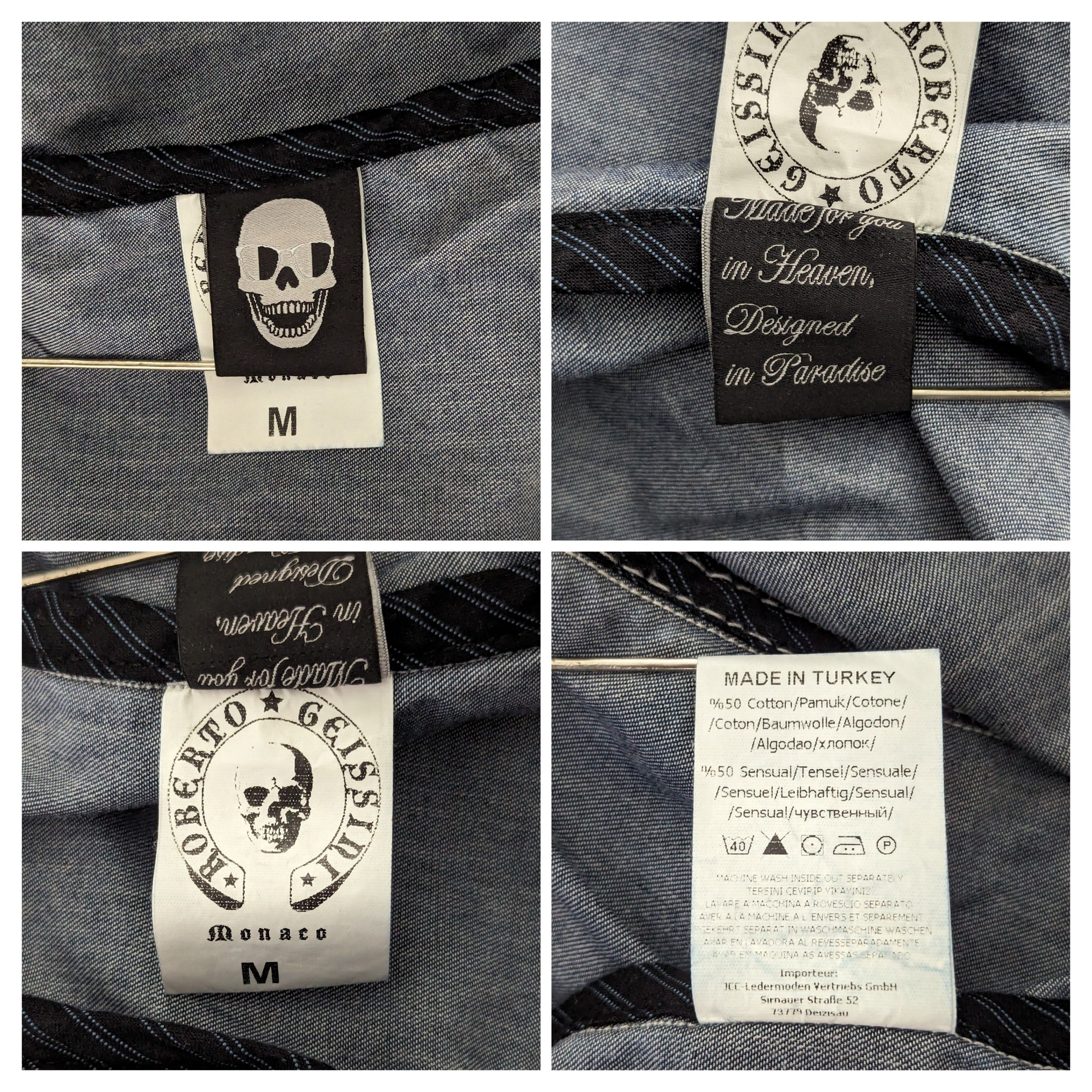 Other Roberto Geissini Monaco Denim Jacket With Crosses Very Rare Size US M / EU 48-50 / 2 - 22 Thumbnail