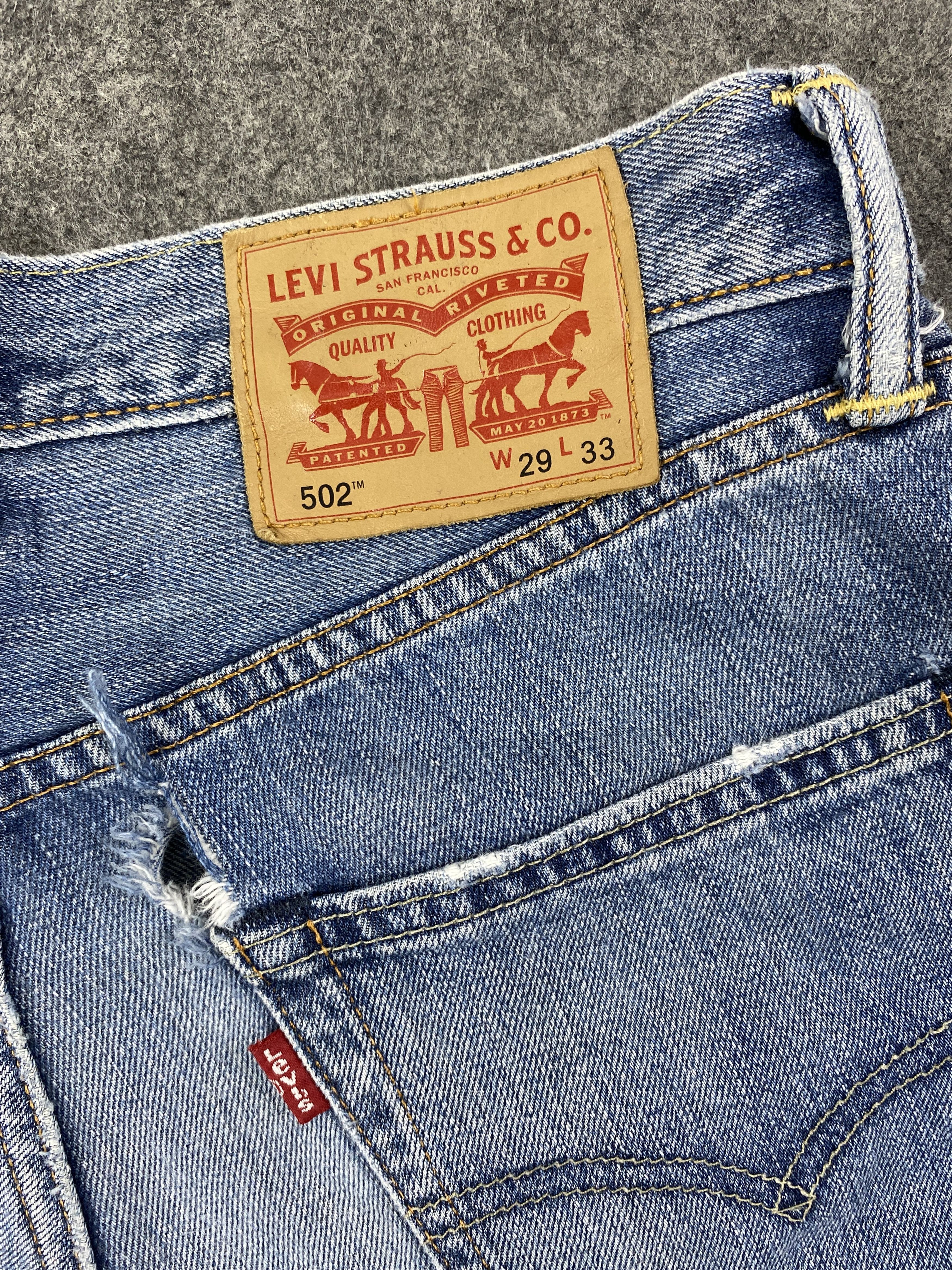 Levi's Blue Wash Vintage Levi's 502 31x31 Denim -JN2029 Size US 31 - 11 Thumbnail