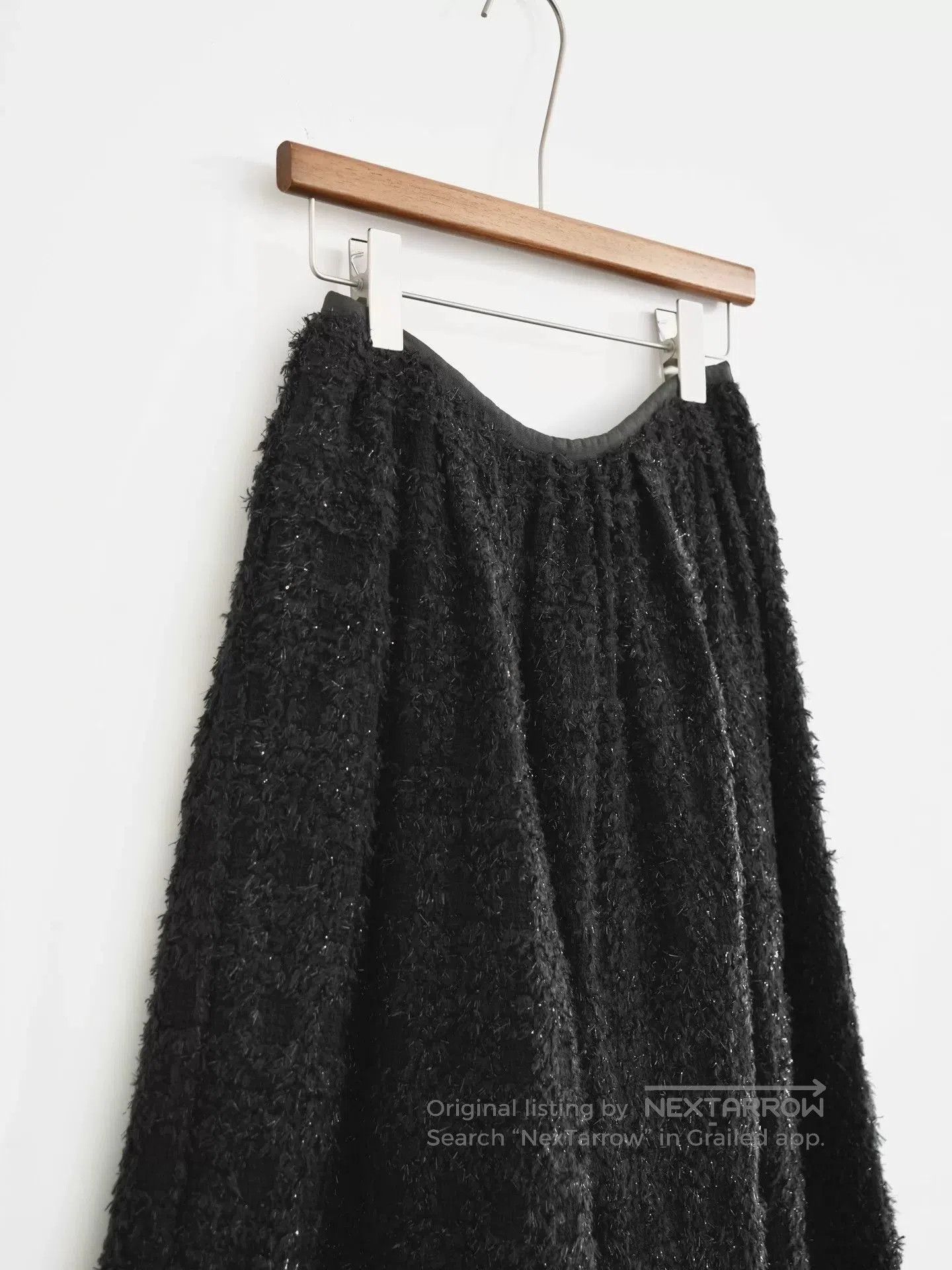 Junya Watanabe shiny fringed tweed half skirt. Size 28" / US 6 / IT 42 - 3 Thumbnail