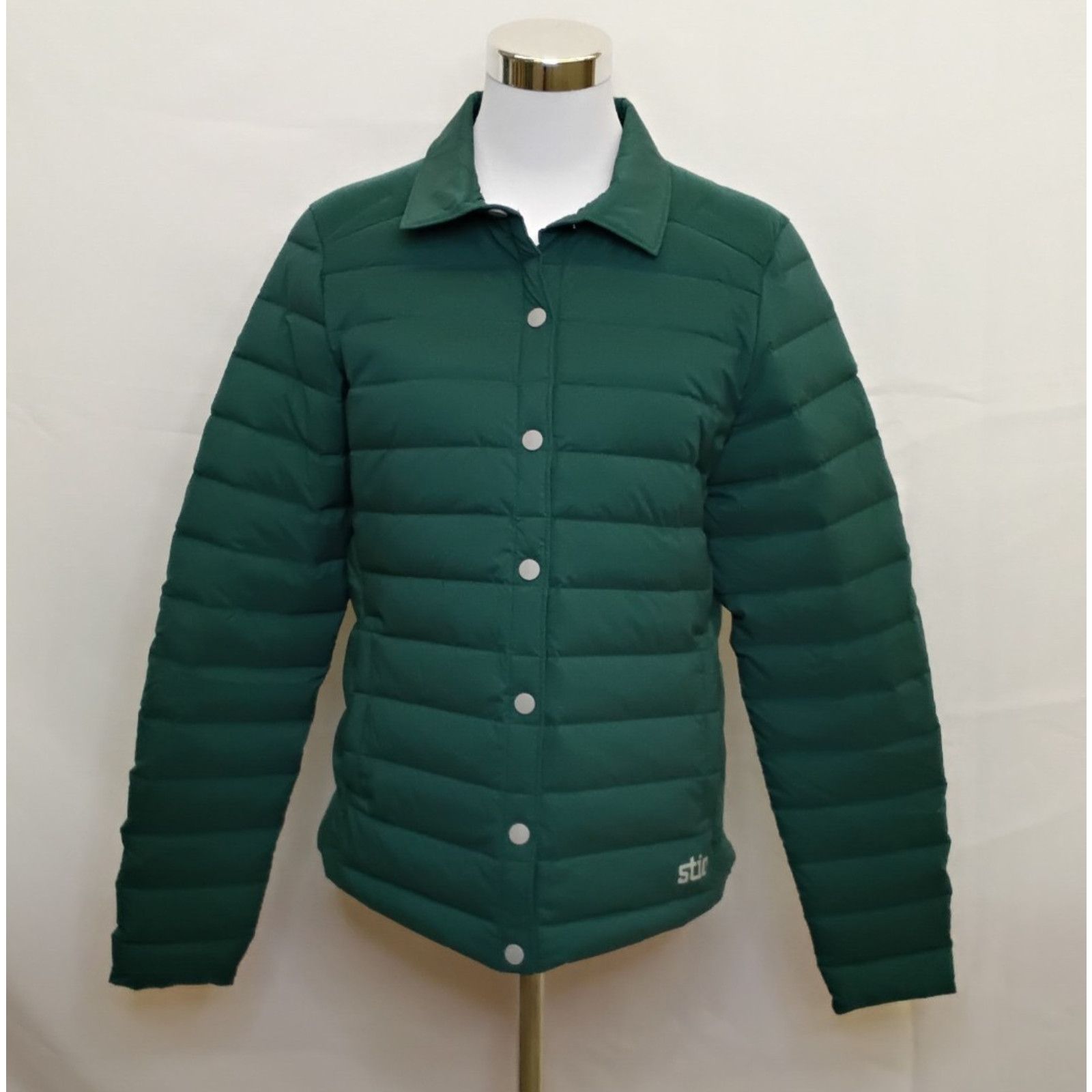 Stio Stio Down Jacket Women's M Green Collared Puffer Shacket Size M / US 6-8 / IT 42-44 - 2 Thumbnail