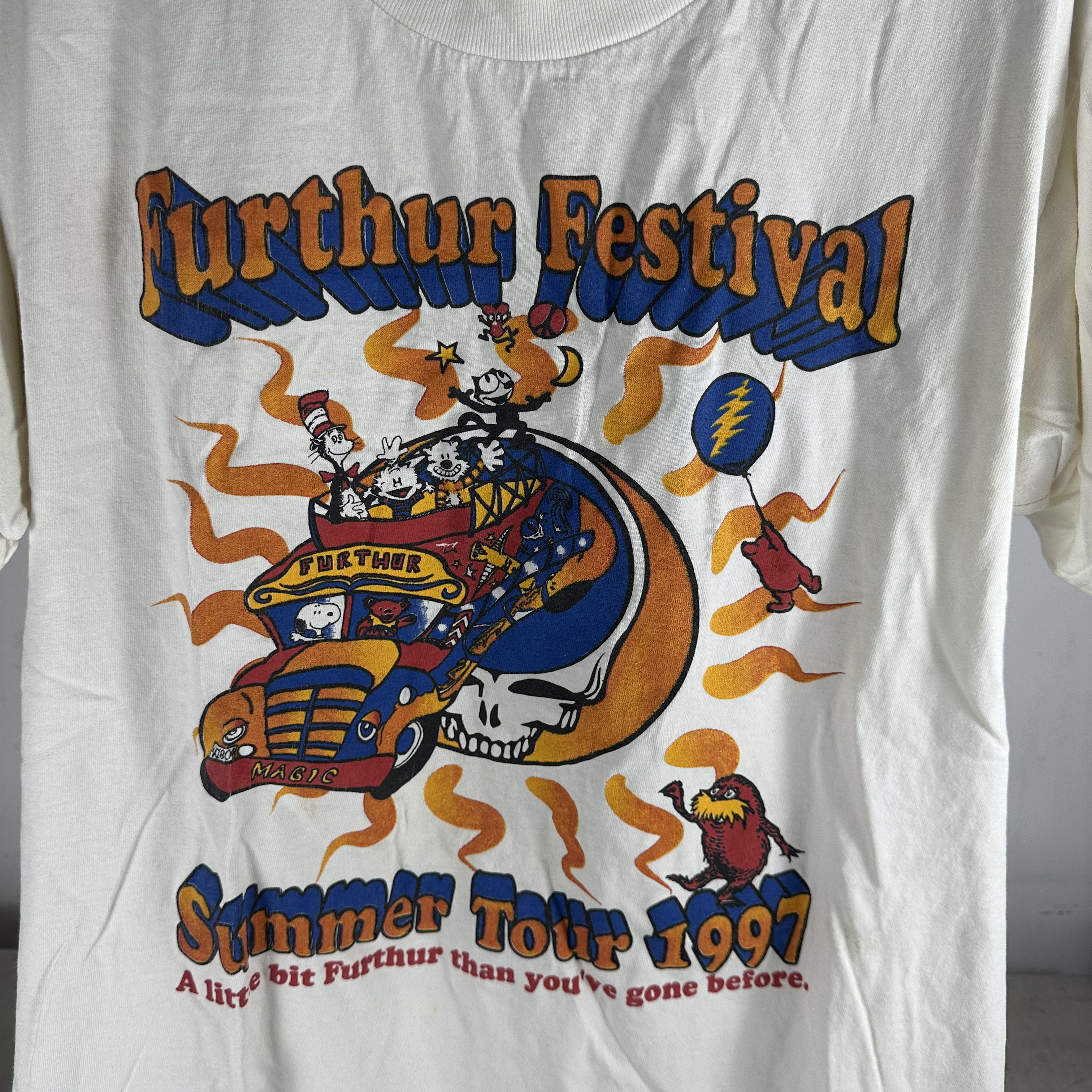 Vintage 1997 Furthur Festival Summer Tour Grateful Dead T-shirt Size US L / EU 52-54 / 3 - 2 Thumbnail