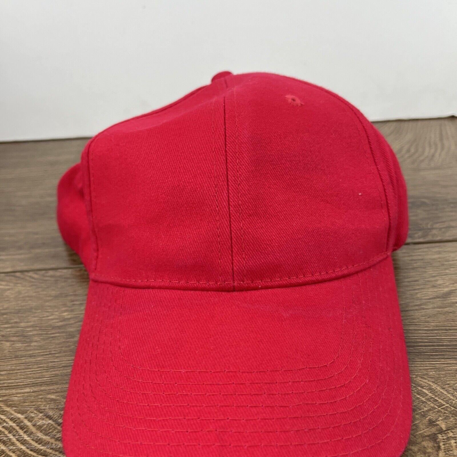 Other Plain Red Hat Baseball Cap Red Hat Adjustable Adult Size Hat Size ONE SIZE - 7 Thumbnail