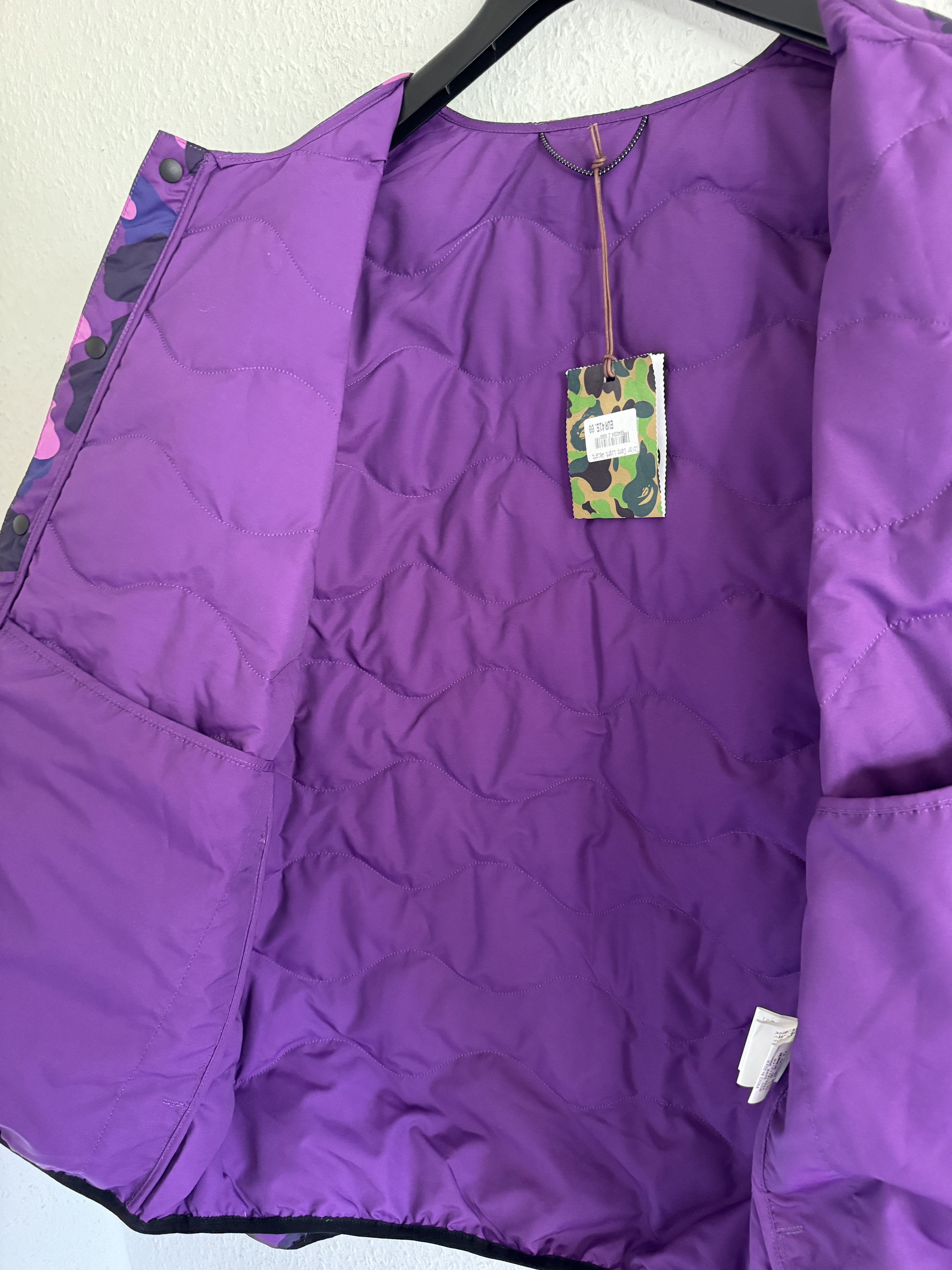 Bape Purple Color Camo Lightweight Down Jacket Size US XXL / EU 58 / 5 - 24 Thumbnail