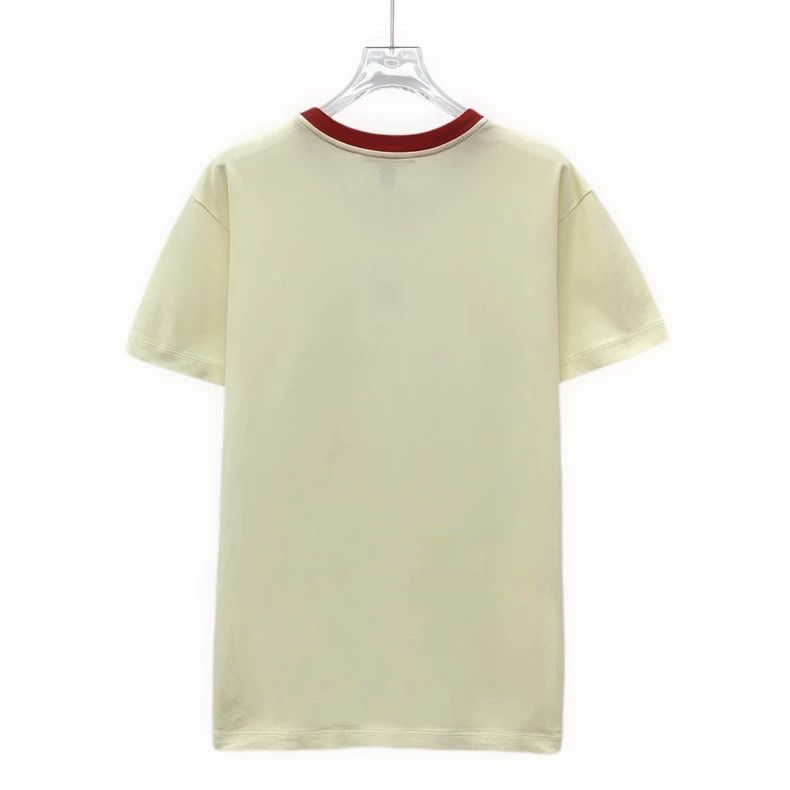Louis Vuitton Louis Vuitton Crewneck short-sleeve T-shirt in beige logo Size M / US 6-8 / IT 42-44 - 2 Thumbnail