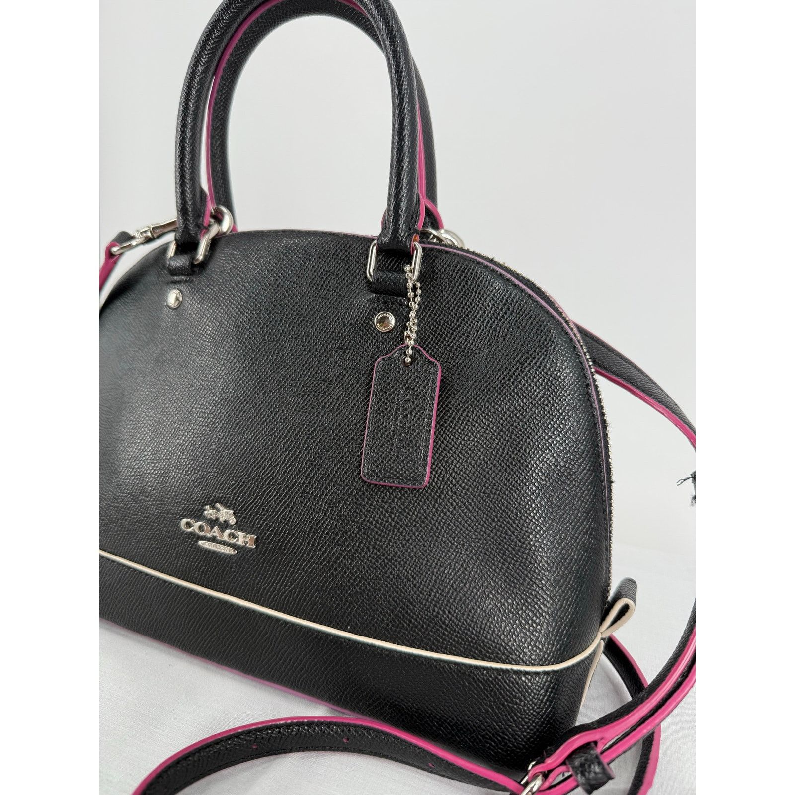Coach Coach Mini Sierra Satchel F13310 Black Multi Edgepaint Size ONE SIZE - 8 Thumbnail