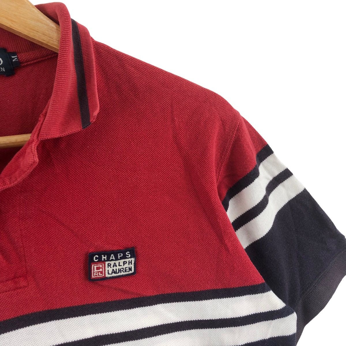 Chaps Vintage CHAPS RALPH LAUREN Striped Polo Tee Shirt Size US M / EU 48-50 / 2 - 3 Thumbnail