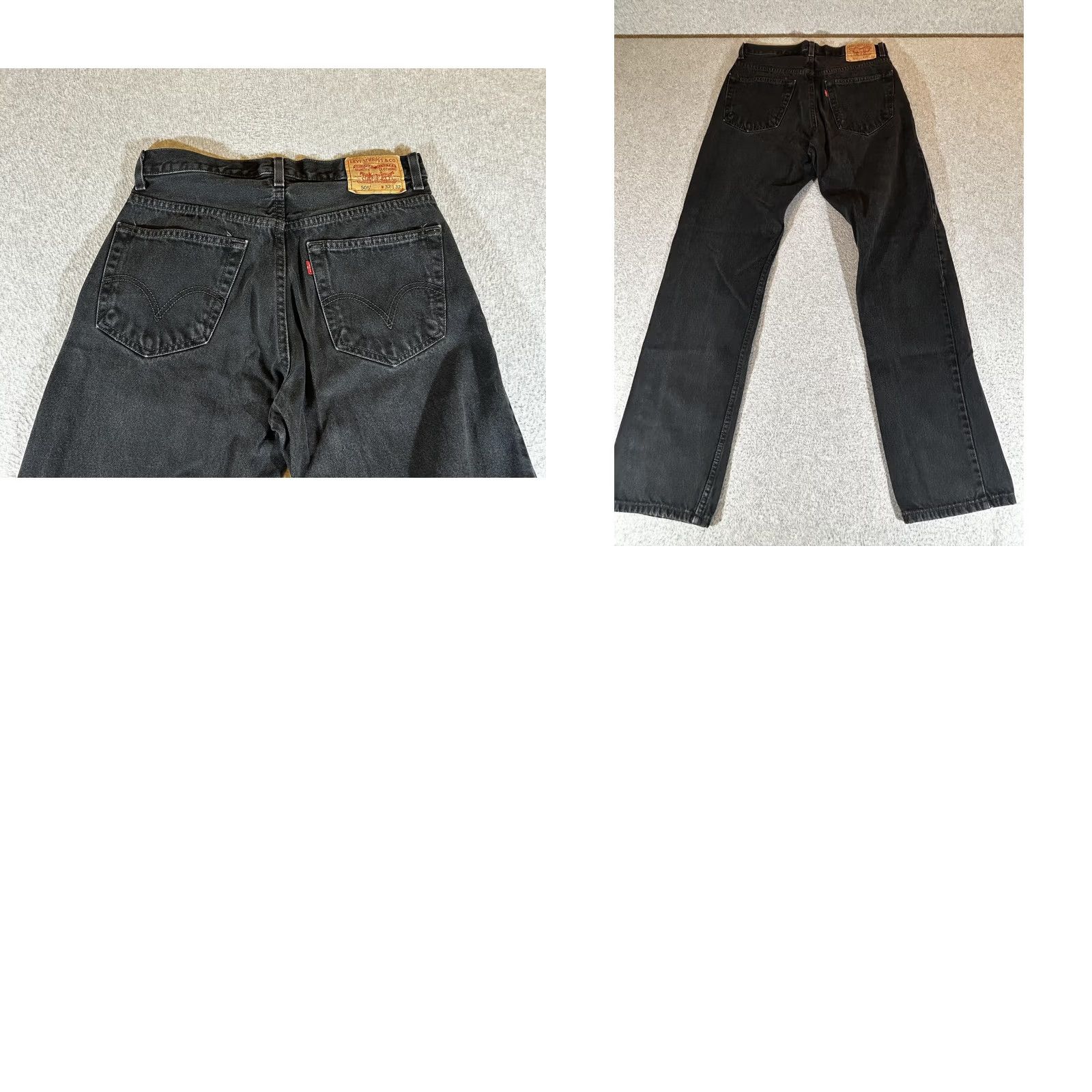 Levi's Levi's 505 Regular Fit Jeans Men 30x32 Black Denim Vintage No 90s 00s Straight Pockets Zip Mens Regular Fit Denim Jeans Size US 30 / EU 46 - 9 Thumbnail
