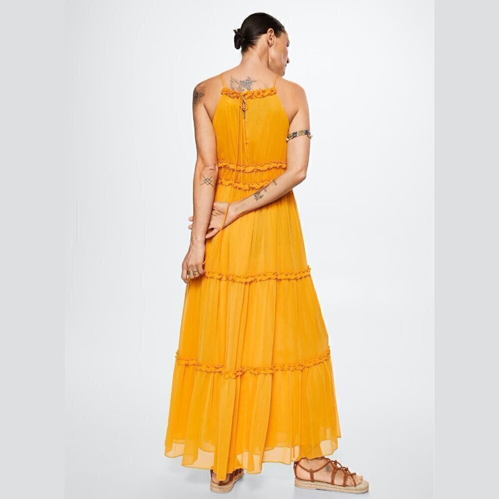 Mango MANGO Yellow Halter Maxi Dress NWT Size 6 Size M / US 6-8 / IT 42-44 - 19 Thumbnail