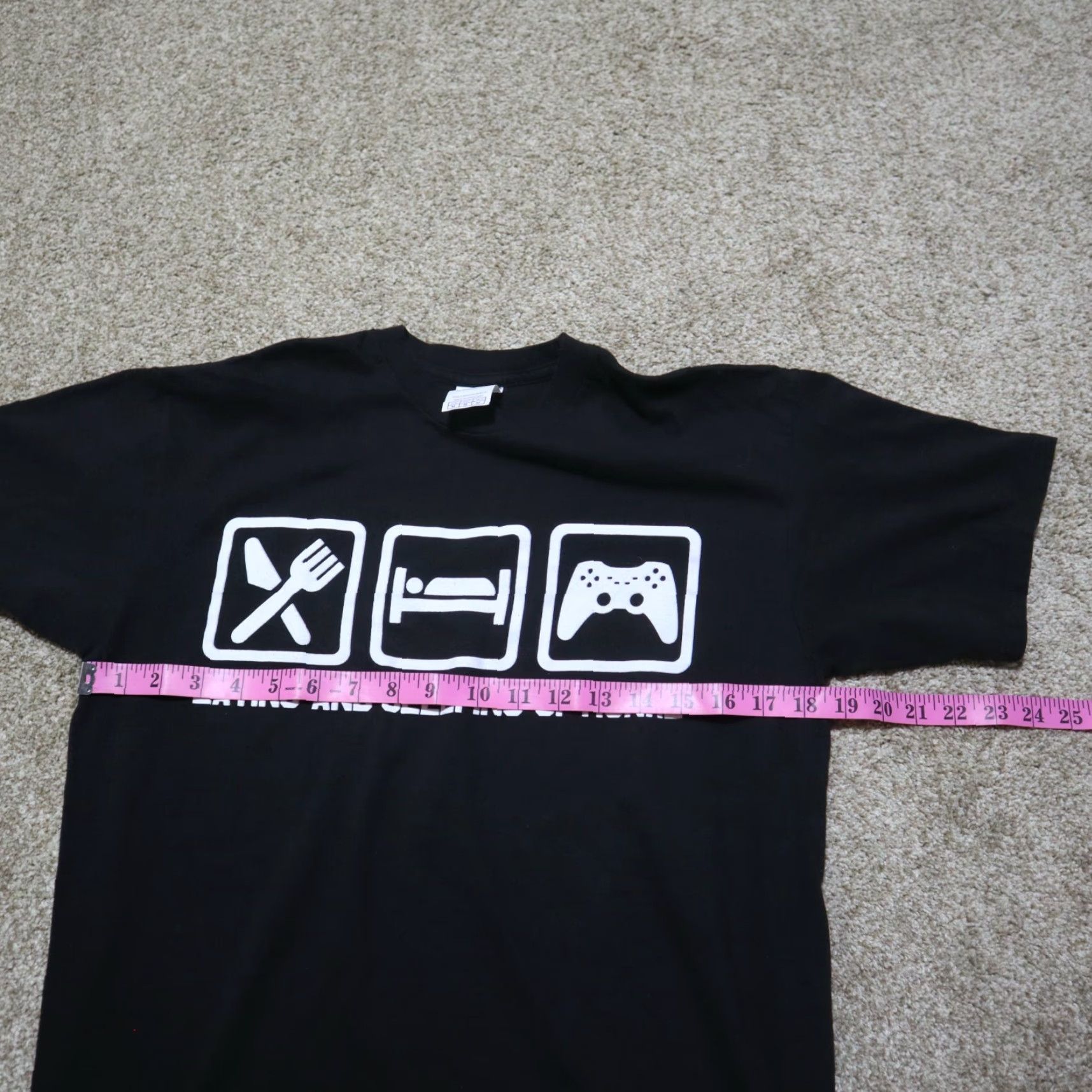 Gildan Vintage Gamer T-Shirt Adult Medium Black Funny Graphic Tee 2010s Unisex Size US M / EU 48-50 / 2 - 4 Thumbnail