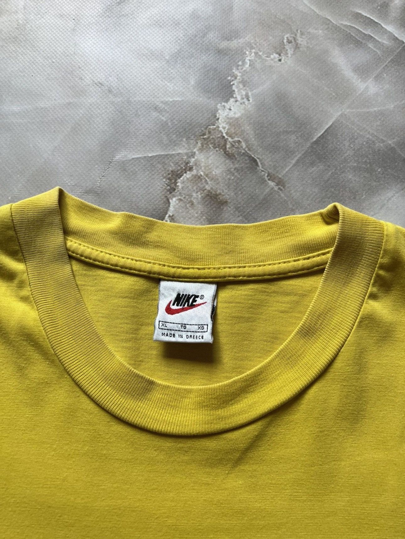 Vintage Vintage 90s Nike Big Swoosh Crewneck Distressed Tee Size US XL / EU 56 / 4 - 5 Thumbnail