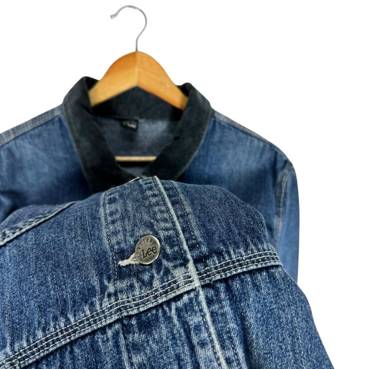 Lee × Vintage ⚡️LEE RIVETED DENIM WORKWEAR JACKET Size M / US 6-8 / IT 42-44 - 4 Thumbnail