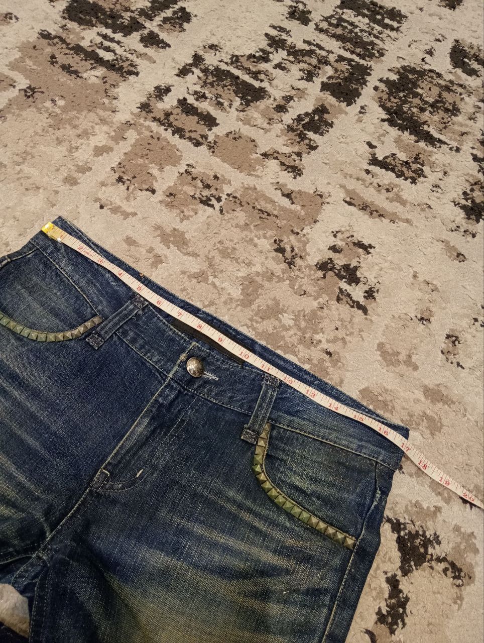 If Six Was Nine Vintage Lagust Flare Studded Distressed Jeans Size US 34 / EU 50 - 15 Thumbnail