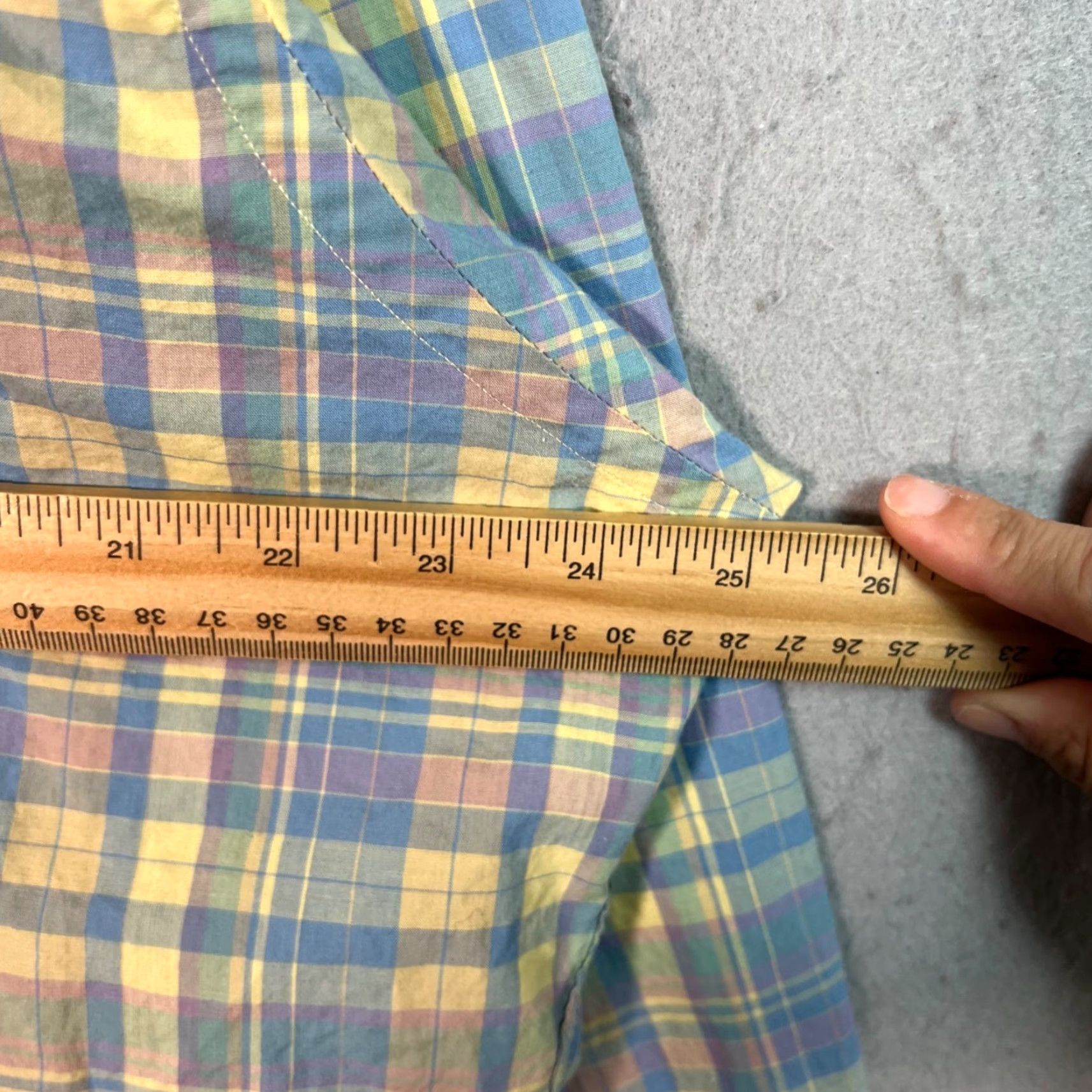 Bill Blass VTG Bill Blass Mens XL Plaid Button-Down Shirt Long Sleeve Cotton Blend Blue Size US XL / EU 56 / 4 - 3 Thumbnail