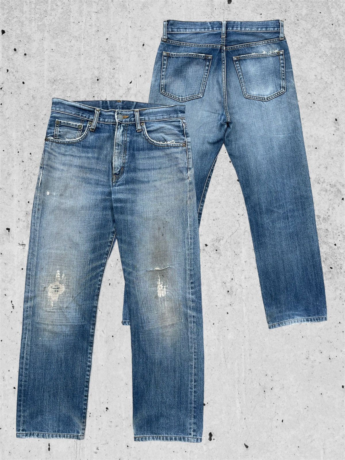 Rusty × Uniqlo 🔥 Uniqlo Rusty Distressed Denim Streetwear W30🔥 Size US 30 / EU 46 - 1 Thumbnail