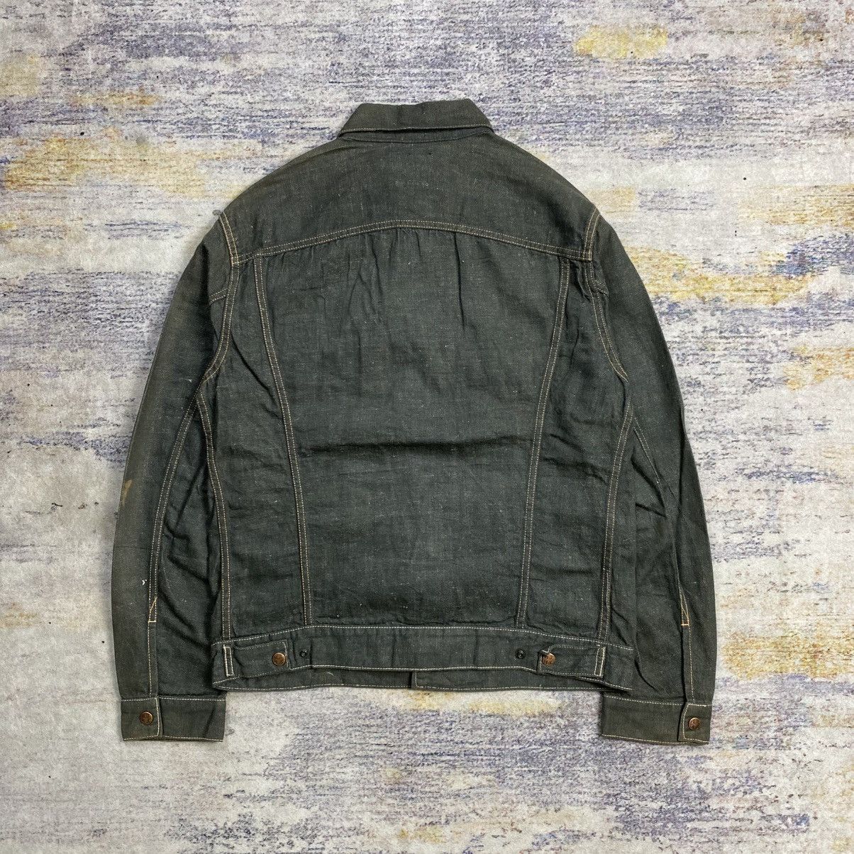 Blue Blue Japan × Japanese Brand Blue Blue japan Hemp denim jacket Size US L / EU 52-54 / 3 - 2 Thumbnail