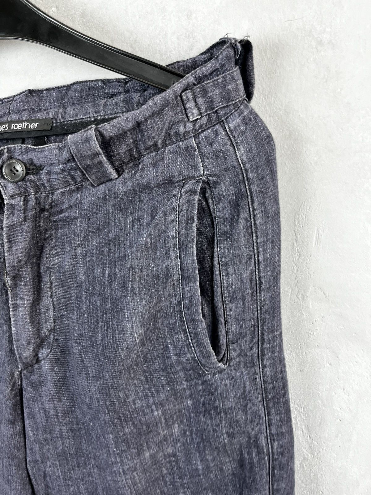 Other × hannes roether Hannes Roether Faded Gray Lace Linen Chino Pants Avant Garde Size US 31 - 3 Thumbnail