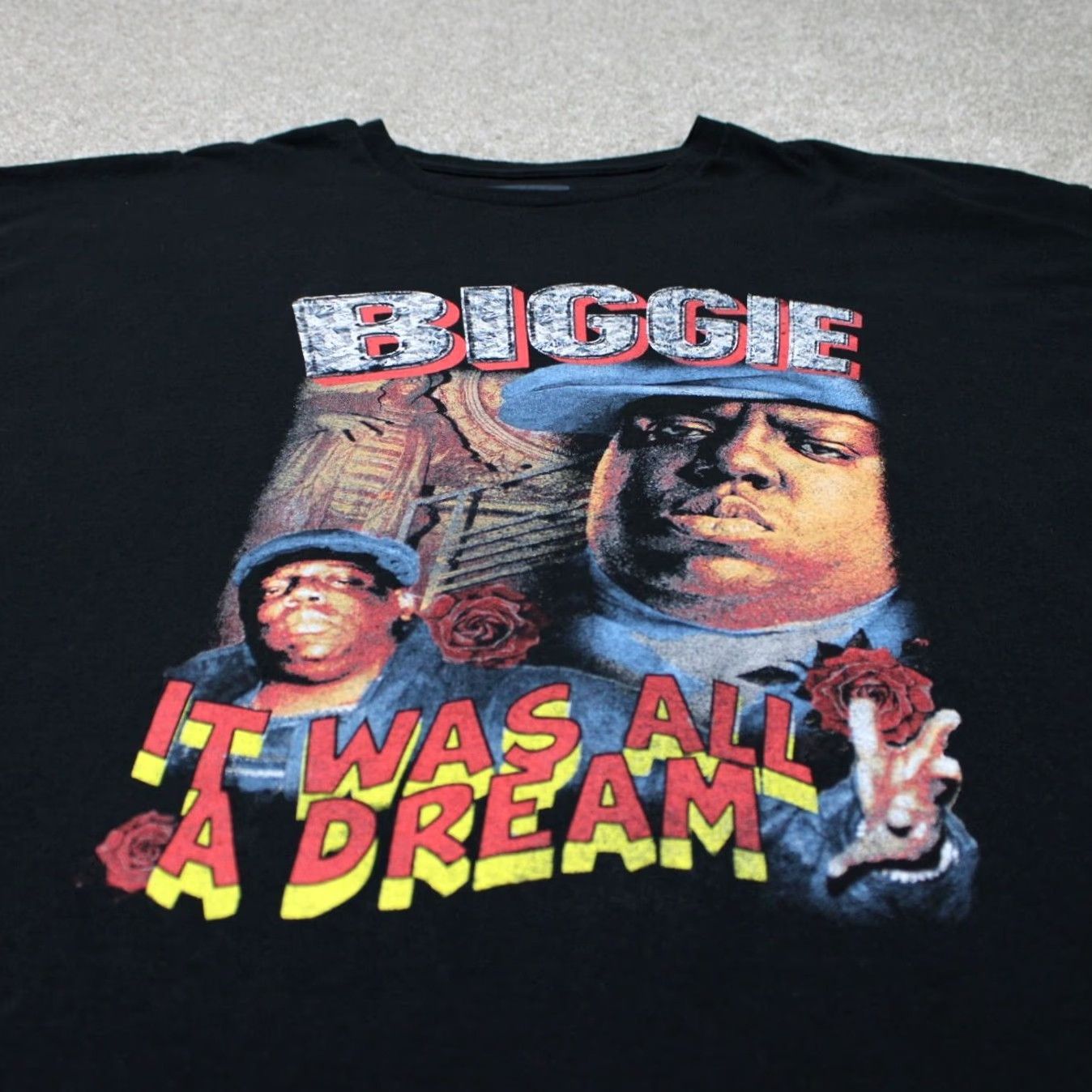 Vintage Notorious B.I.G. Shirt Mens 3XL XXXL Black Graphic Print Tee 90s Hip Hop Music T-Shirt Size US XXL / EU 58 / 5 - 4 Thumbnail