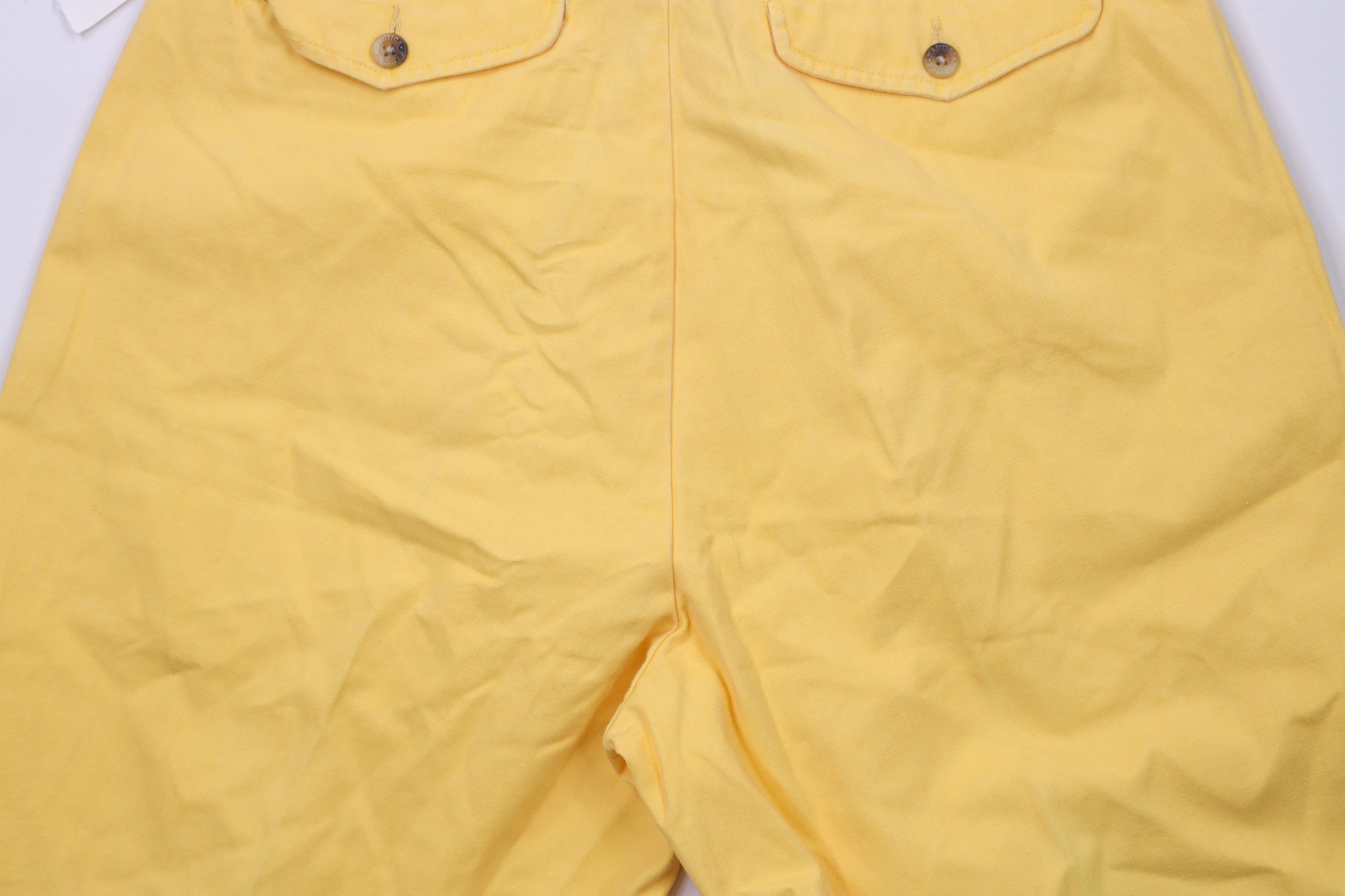 Nautica × Vintage Deadstock Vintage 90s Nautica Above Knee Chino Shorts Yellow Size US 32 / EU 48 - 12 Thumbnail