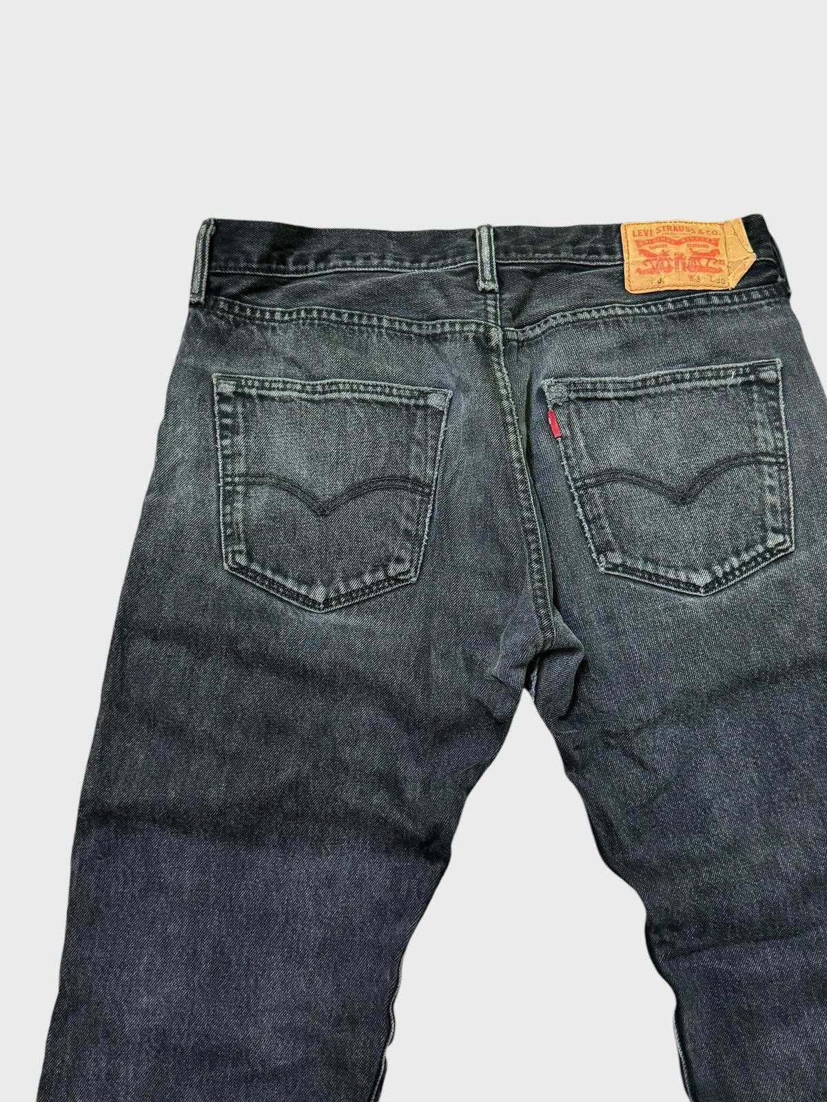 Levi's Vintage Levi's 501 Black Faded Distressed Denim Jeans Size US 32 / EU 48 - 10 Thumbnail