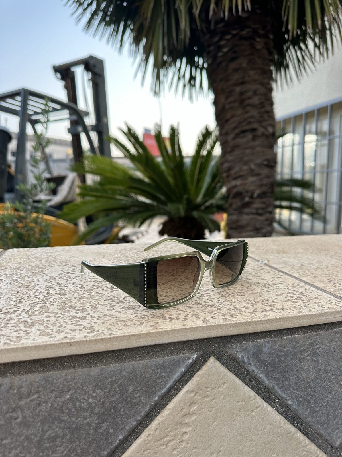 Chloe Sunglasses Dark Green 78S