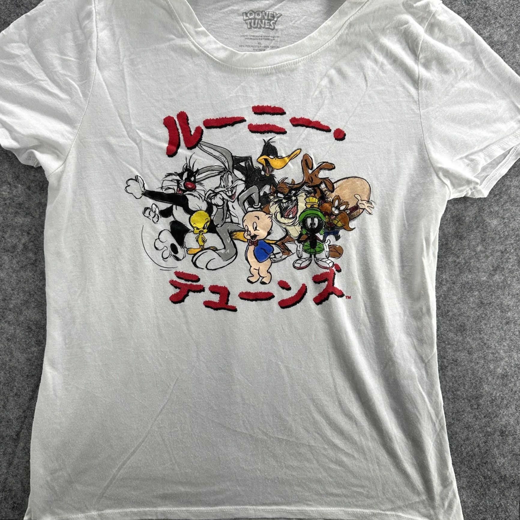 Vintage Looney Tunes Shirt Womens XL Cartoon Japanese Graphic Tee Bugs Bunny Marvin Size XL / US 12-14 / IT 48-50 - 3 Thumbnail