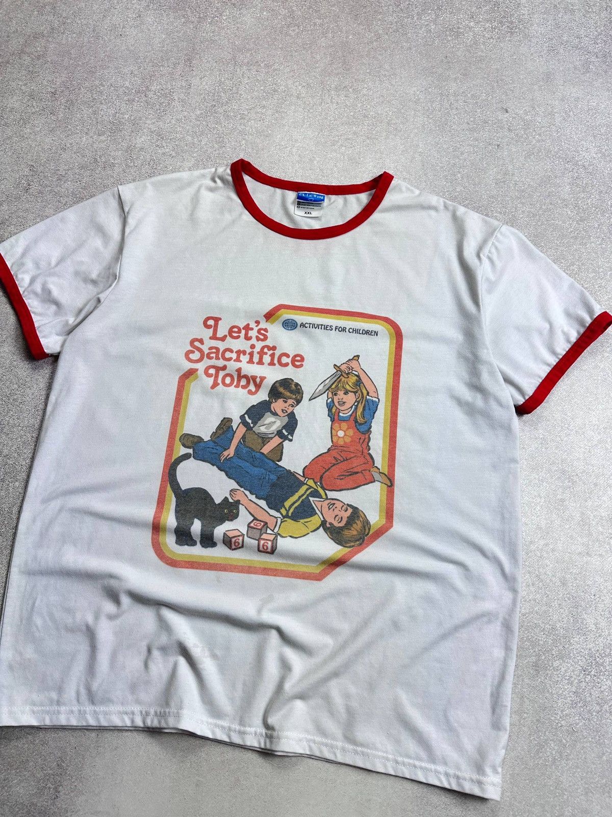 Vintage Vintage 90s Lets Sacrifice Toby Humour Vetemets T-shirt XXL Size US XXL / EU 58 / 5 - 2 Thumbnail