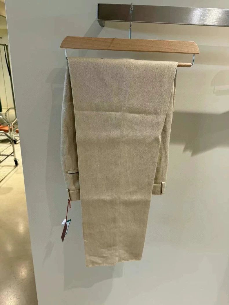 Loro Piana LORO PIANA Men's casual linen trousers Size US 34 / EU 50 - 4 Thumbnail