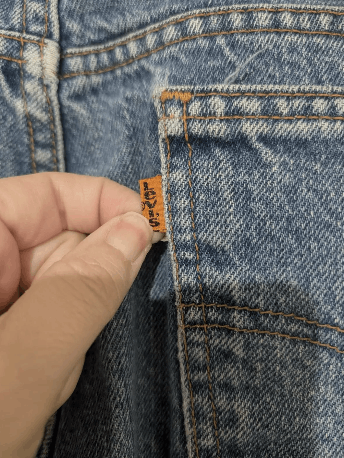 Levi's × Levi's Vintage Clothing Vintage Levis 505 Jeans Mens 33x30 Orange Tab Straight Leg Size US 33 - 3 Thumbnail