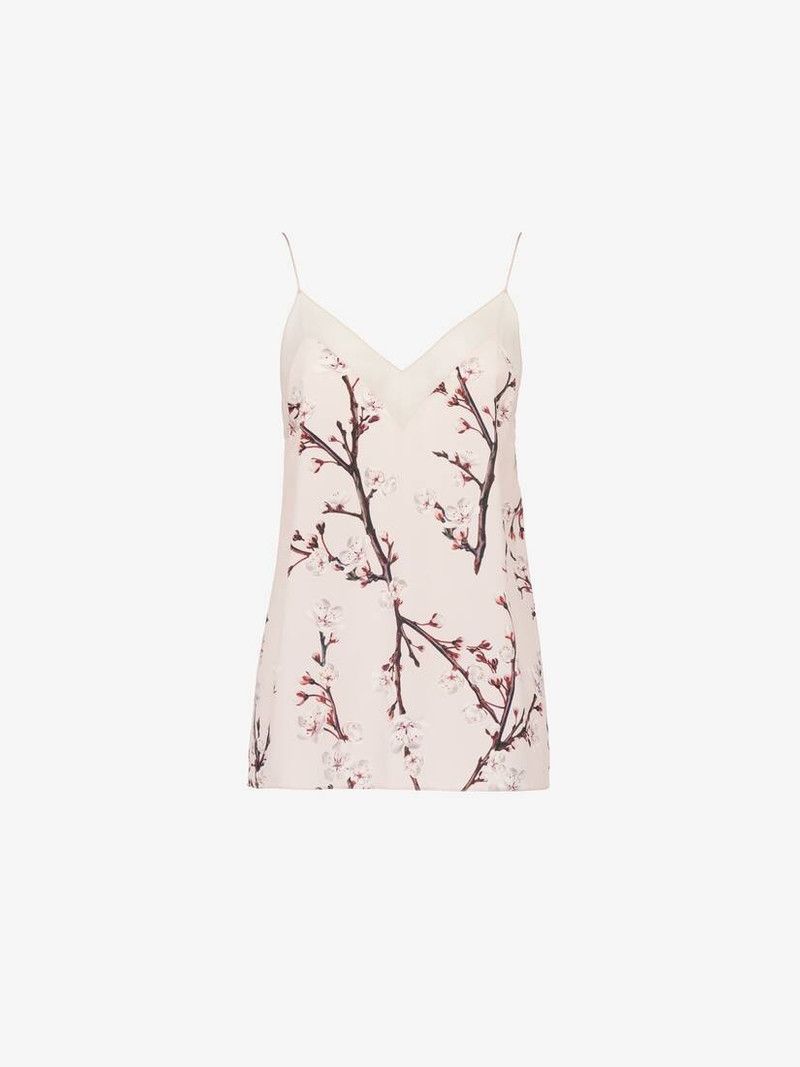 o1srvl11e0326 Cherry Blossom Camisole Top in Multicolor